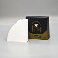 Offre Spéciale Logo personnalisé filtre en papier jetable café boîtes personnalisées papier Kraft papier filtre à café de qualité alimentaire plat