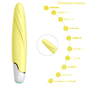 Farbpalette Ein-Knopf-Steuerung 10 Vibrationsmodi IPX7 Wasserdicht USB-Aufladbar Starke Vibration Erwachsenen-Stiller Mini-Vibrator - Product Image 4