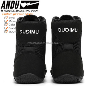 Botas de boxeo de moda profesional talla 36-46 zapatos de lucha de cuero con logotipo personalizado Fitness gimnasio entrenamiento zapatos de boxeo hombres mujeres - Product Image 4
