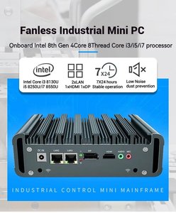 8th Fanless Industrial Mini PC Box Core 512G RAM 16G SSD HD DP Dual Lan Win10 Mini PC de escritorio de 2. ° 2. 2. 2. 2. 2. 2. 2. 2. 2. - Product Image 5