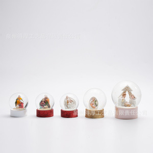 Globo de Nieve de Resina con Figura de Gnomo Navideño de 23 cm, Decoración de Interiores, Regalo - Product Image 5