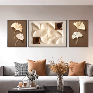 Quadro in Porcellana Cristallina con Effetto Geometrico Astratto Minimalista Moderno per Sfondo Divano, Decorazione Casa e Hotel, Vendita all'Ingrosso - Product Image 4