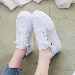 Nouvelles baskets blanches en maille pour femmes, respirantes, fines et décontractées, chaussures en maille polyvalentes - Product Image 3