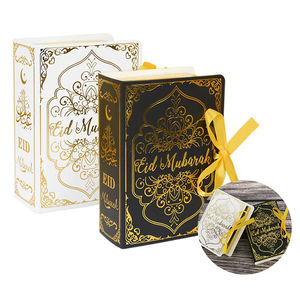 10 boîtes à chocolat en forme de livre Eid Mubarak, décorations du Ramadan, boîte cadeau, emballage cadeau, fournitures pour fête islamique musulmane 2025 - Product Image 2