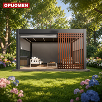 Pergolas et Pavillons Bioclimatiques de Luxe OPUOMEN en Aluminium à Lames Orientables, Motorisés, Étanche, Résistants au Vent, Télécommandés, Finition Poudrée