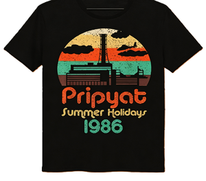 T-shirt graphique rétro Pripyat Summer Holidays 1986 Chernobyl Nuclear Plant - Product Image 4