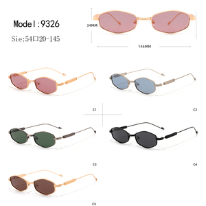 Lunettes de soleil ovales à monture intégrale noire, verres foncés, protection UV 100%, unisexe, pour adultes, style tendance - Product Image 3