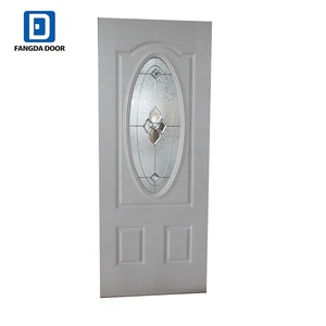 <span class=keywords><strong>Porte</strong></span> d'entrée en fibre de verre à finition lisse avec vitrage ovale intégré – Offre Spéciale - Product Image 1