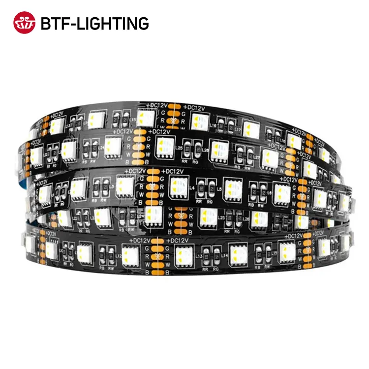 Renk değiştiren 16.4Ft 30Leds 60Leds 12V 24V 5050 4in1 RGBW Led şerit