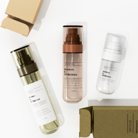 Botol Perawatan Kulit Seri Dual Portabel 100ml, Kompatibel Air & Minyak, Botol Semprot Plastik untuk Serum Perawatan Wajah & Pelembab Kustom
