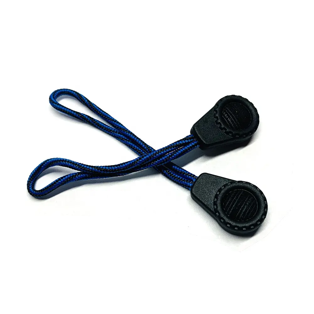 Custom 3d Silicone Zipper Puller PVC Zipper Slider Rubber Zipper Head with Waxed String for Sports Clothes