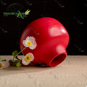 Jarrón de bambú con abalorio escarlata de color personalizado más vendido, diseño moderno de lujo para decoración de arreglos florales - Product Image 5