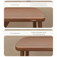 Ensemble table et chaises design moderne et épuré en fer et bambou, style corne de taureau, pour petits appartements et salons, vente en gros usine