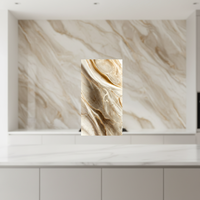Dalles de marbre PVC modernes et élégantes avec finition anti-UV, effet 3D pour la décoration intérieure du salon et de la cuisine