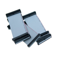 Câble ruban plat IDC personnalisé de 2.54mm avec FC 6/8/10/14/16/20/26/30/34/40P prise IDE double rangée câble d'extension femelle FC 40 broches