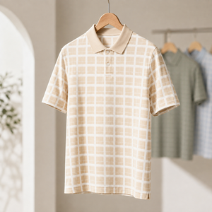 Polo de Manga Corta para Hombre, Diseño a Cuadros, Premium, Casual, para Golf, con Logotipo Personalizado, Marca Privada, Fabricante OEM ODM - Product Image 1