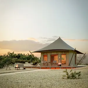 Custom 2024 Hot Sale Large Outdoor Safari Hotel Resorts Tent For Family Glamping
