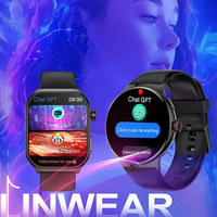 Reloj Inteligente Linwear LA42pro AI/Chatgpt con Pantalla AMOLED Cuadrada para Hombre y Mujer, Llamadas por BT, Monitor de Salud y Actividad Física, Resistente al Agua IP68, Reloj Deportivo