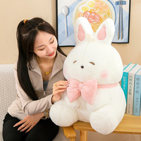 Boneka Kelinci Roti Besar Lucu Super Lembut Mainan Penghilang Stres Isi Kapas PP Dicuci Pernis UV Unisex 35cm-60cm Pesta