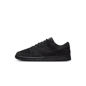 รองเท้าสเก็ตบอร์ด Nike Dunk Low Top หนังบุนวม ยูนิเซ็กส์ สีดำ - Product Image 1