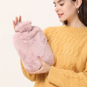 Bouillotte en caoutchouc naturel réutilisable, douce, écologique et de haute qualité, pour le remplissage d'eau chaude, le réchauffement des mains, le massage, portable, pour femmes et enfants - Product Image 1