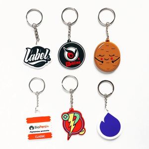 Cadeaux promotionnels, échantillons gratuits, porte-clés en silicone souple personnalisé avec anneaux en PVC - Product Image 5