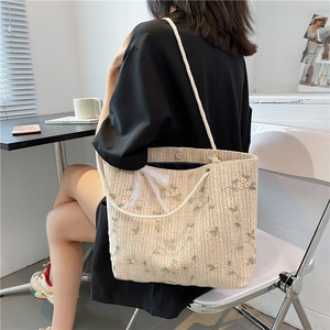 Nouveauté : Sacs en paille tressée tendance pour femmes – Sacs à main de luxe en paille pour dames - Product Image 4