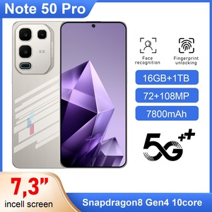 Nuevo Diseño de Teléfono Inteligente 5G LTE, 16+1TB Note 50 ROM, Octa Core, Pantalla de 7.3 Pulgadas 4K 120Hz, Cámara Trasera de 108MP, Carga Rápida de 65W, Doble SIM, Inglés - Product Image 5