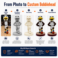Figurine d'oiseau personnalisée en résine, mascotte d'aigle de basket-ball, fait main et peinte à la main, avec ballon, cadeau de collection OEM/ODM