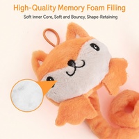 Jouet en peluche interactif pour chat, motif chat de dessin animé, renard, poulet, singe, avec son et texture froissée, pour chats d'intérieur et chatons