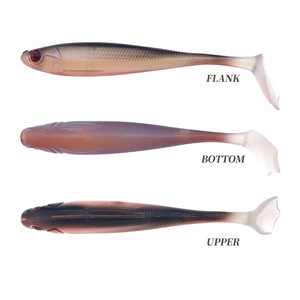 Esca morbida artificiale da pesca con fondo a coda a T 9.5cm/5.8g in PVC PVC oceano spiaggia di pesce d'acqua salata attira lo squalo uomo DR40 - Product Image 4