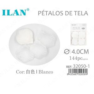 Petali di tessuto Ilan 4,0 cm bianchi 144 pezzi per decorazioni per la casa - Product Image 1