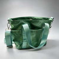 Tas Tote Wanita 2-in-1 Multi Kantong, Tas Selempang Bahu, Kapasitas Besar, Tas Kerja Santai, OEM ODM Logo Custom