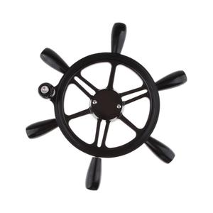 Vintage antico 380mm Dia 3/4 rastremato nave/barca ruota con 6 raggi pomello parti e accessori - Product Image 3