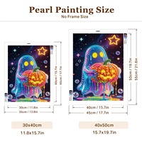 Fournitures d'artisanat, fabrication OEM ODM, livraison directe disponible, accents décoratifs d'Halloween, kit de peinture perlée fantôme d'Halloween à faire soi-même