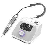 Machine à ongles professionnelle en gros pour distributeurs de salons, emballage personnalisé, 45 000 tr/min, directement de l'usine, avec finition en similicuir