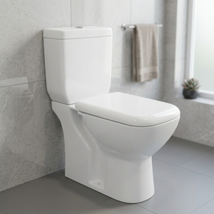 สุขภัณฑ์ราคาถูก ลดราคาพิเศษ โถสุขภัณฑ์แบบ Washdown ทรงสี่เหลี่ยม ระบบ Dual-Flush พร้อมถังเก็บน้ำแบบฝังพื้น ติดตั้งบนพื้น โถสุขภัณฑ์สองช่อง - Product Image 5