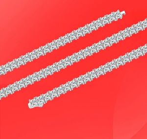 Xinfly Bijoux fins en gros, Bracelets tennis en argent sterling 925 avec moissanite carrée de 4 mm, S925 - Product Image 5