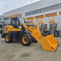 Mini-chargeuse sur pneus chinoise de 1,5 tonne 4x4, robuste, avec moteur diesel Yunnei, système entièrement hydraulique pour la construction