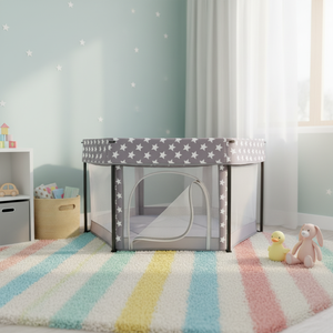 Clôture de jeu pour enfants, clôture pliable pour bébé, utilisable en intérieur et en extérieur, clôture de sécurité pratique pour bébés, aucun installation requise - Product Image 6