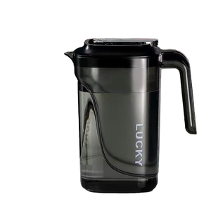 <span class=keywords><strong>Bouteille</strong></span> d'eau carrée en plastique de grande capacité 2,2 L avec poignée, pour camping, cuisine, salon, chambre, théière à fruits, usage domestique, avec couvercle - Product Image 1