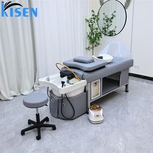 Fauteuils de lavage de cheveux Kisen Luxury Headspa avec circulation d'eau, lit de physiothérapie pour salon de coiffure - Product Image 1