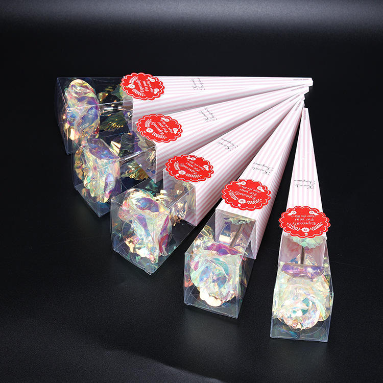 กล่องวัดระยะห่างจากไฟ สีทองกุหลาบ พร้อมไฟ