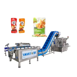 GuangDong SmartWeigh mitipack bag in bag long shape product packing machine with 12 head belt linear combination weigher