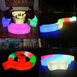 रिचार्जेबल फैशन चेयर रंगीन प्लास्टिक बैटरी के नेतृत्व वाली प्रकाश प्रकाश व्यवस्था बीच क्लब पार्टी बार के नेतृत्व वाले मल के लिए कुर्सी - Product Image 4