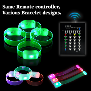Braccialetto LED per Festival con Telecomando, Braccialetti Luminosi Wireless a Distanza per Eventi - Product Image 6