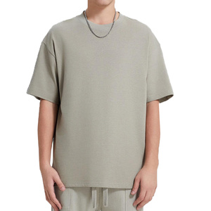 T-shirt pour homme en coton épais 300g, décontracté d'été, personnalisé, ample, à épaules tombantes, col rond, surdimensionné - Product Image 3