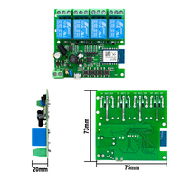 Módulo de Interruptor de Luz Wifi Inteligente Tuya de 4 Canales, Compatible con Alexa, Google Home, Alice, Receptor RF433, DC85-250V