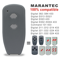 Télécommande numérique Clone MARANTEC 868,3 MHz compatible D382/D384/D302/D304/D31/D321 pour ouvre-porte de garage Command 131 868 Key