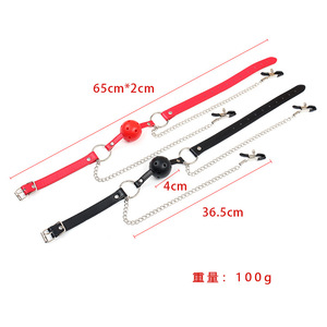 SM Juguete de mordida divertido con bola de sujeción para la boca, cadena de hierro para mujeres, accesorio de castigo para entrenamiento de parejas, 100% impermeable, alta calidad - Product Image 2